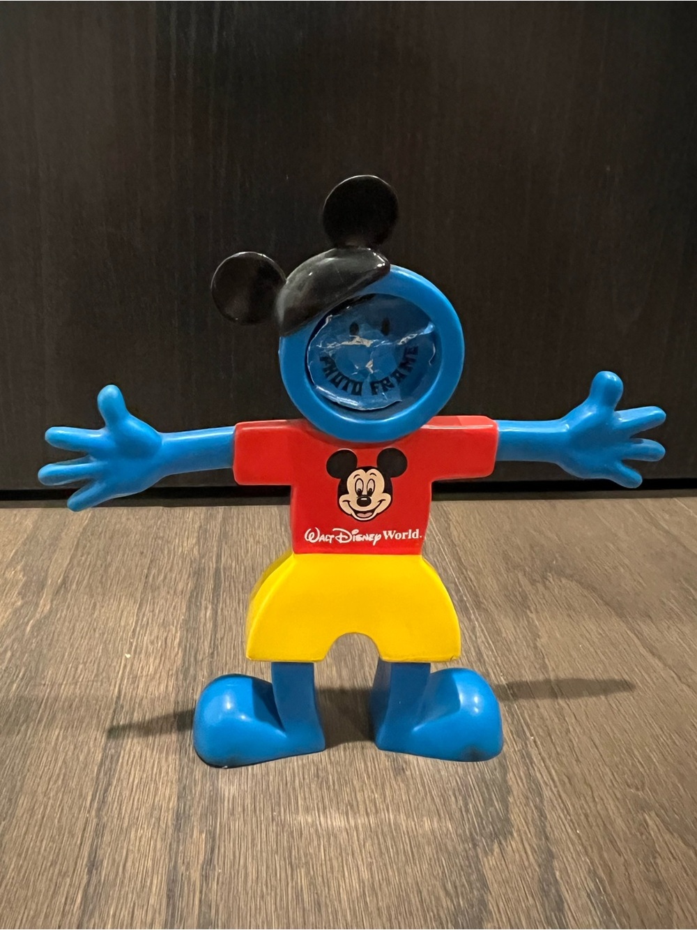 Vintage Walt Disney World Bendable Mickey Mouse Photo Frame Poseable Figurine